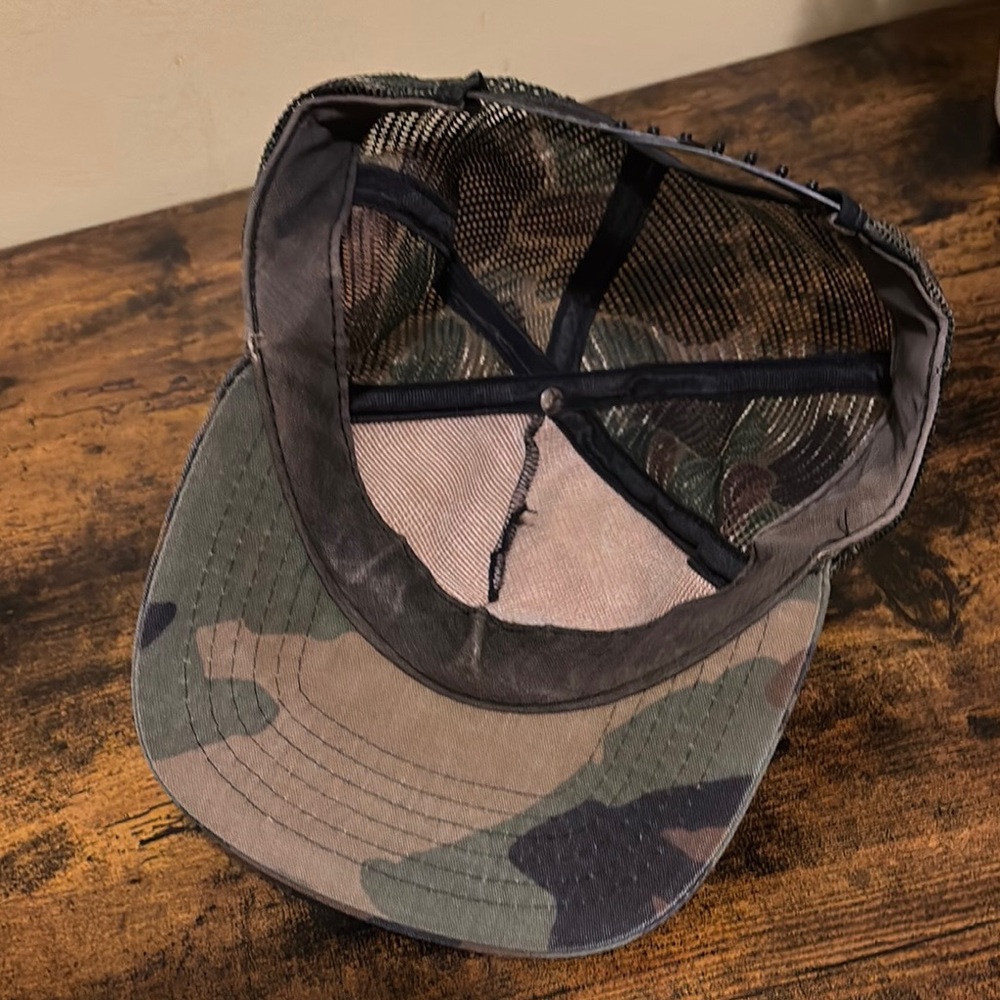 Camo Trucker Hat With Bear Patch - image 2